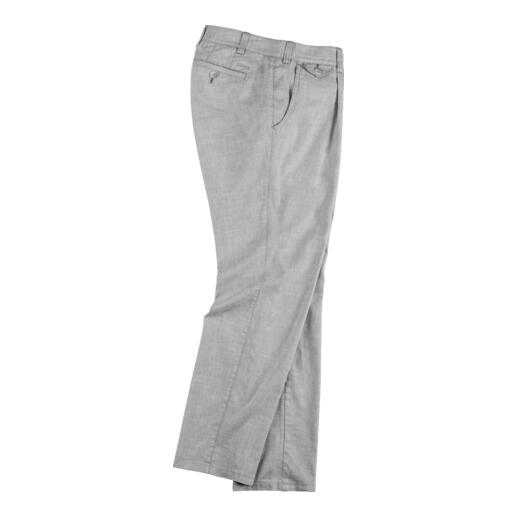 Pantalon en lin confort Eurex en gris, vue latérale