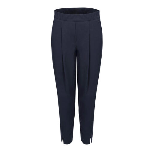 Pantalon en jersey d'été St.Ann en bleu marine avec ceinture élastique.
