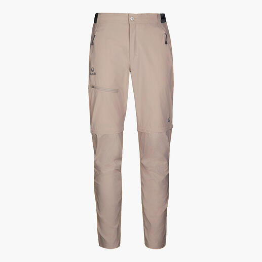 Pantalon softshell beige à jambes amovibles en taille 48