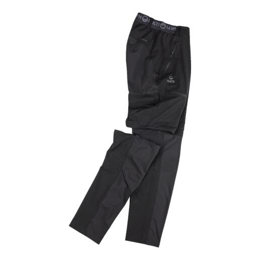 Vue avant d'un pantalon softshell Zip-Off homme en noir, taille 48.