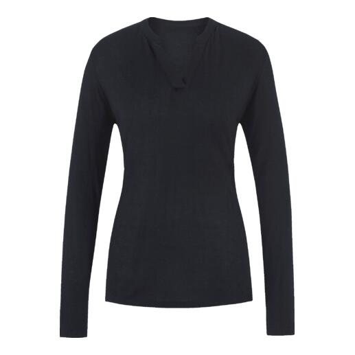 Chemise tunique noire à manches longues