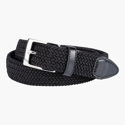 Ceinture élastique bleu marine avec boucle argentée
