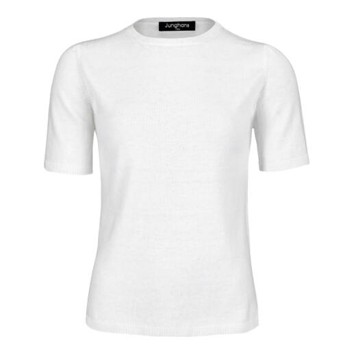 T-shirt Milk-Cotton Junghans 1954, simple t-shirt blanc à col rond.