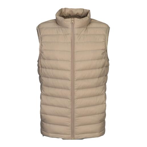 Gilet en duvet léger sans manches beige