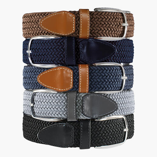 Quatre ceintures élastiques de différentes couleurs