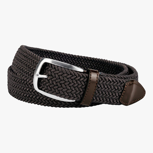 Ceinture élastique marron avec boucle en métal