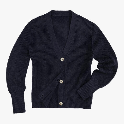 Cardigan en lin et cachemire Junghans 1954 Doux comme le cachemire, frais comme le lin : le cardigan élégant avec garantie bien-être.