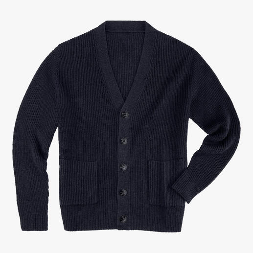 Cardigan en lin et cachemire Junghans 1954 Doux comme le cachemire, frais comme le lin : le cardigan élégant avec garantie bien-être.