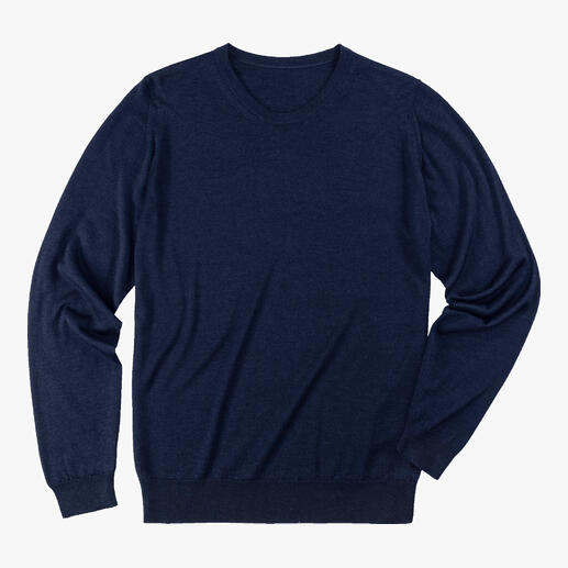 Pullover de luxe John Smedley Cachemire et soie : le pull noble ultra léger, fluide et infiniment doux.