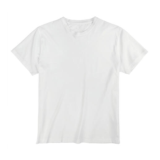 T-shirt blanc sur fond blanc.