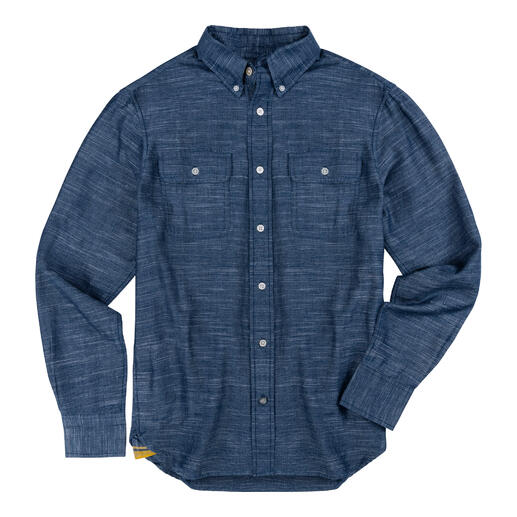 Chemise Madras Indigo OMTC Chemise Indigo Madras bleue avec boutons et poches.