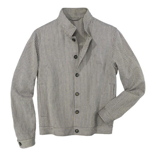 Veste en seersucker de lin en forme classique