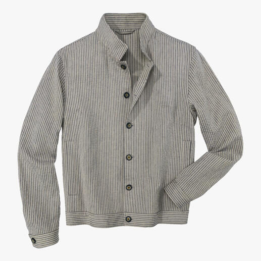 Veste en seersucker de lin en forme classique