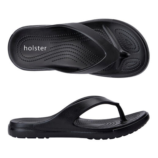 Séparateurs d’orteils, Noir Tongs Holster® en noir sur fond clair