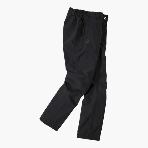 Pantalon hardshell noir avec ceinture élastique.
