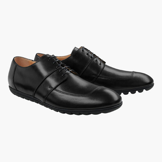 Chaussures de bureau confort noires de Franz Gustav, vue des deux.