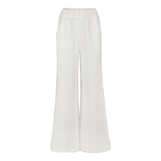 Pantalon en twill blanc sur fond blanc