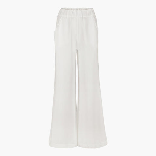 Pantalon en twill blanc sur fond blanc