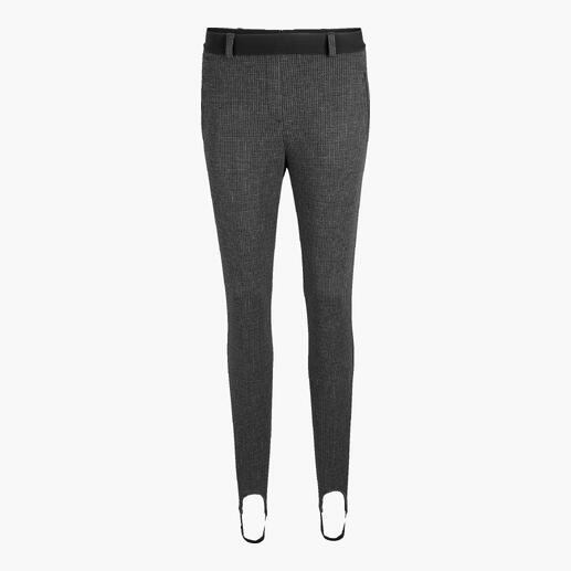 Pantalon steghose d'hiver à pois noir et blanc avec coupe slim.
