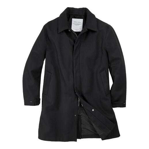 Manteau en laine Welter Shelter noir, ouvert, taille 48