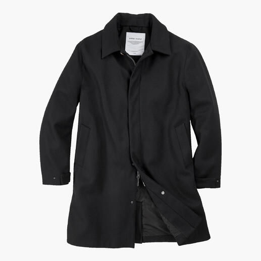 Manteau en laine Welter Shelter noir, ouvert, taille 48