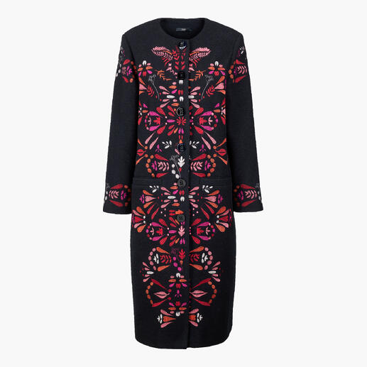 Manteau en laine IVKO avec motif floral