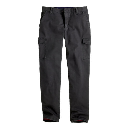Pantalon cargo Thermolite anthracite sur fond blanc