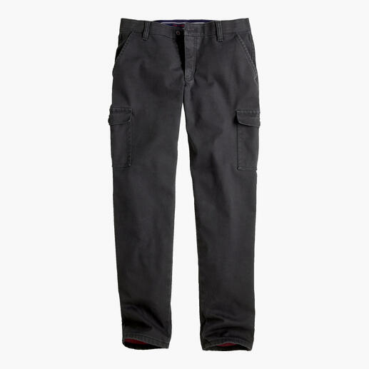 Pantalon cargo Thermolite anthracite sur fond blanc