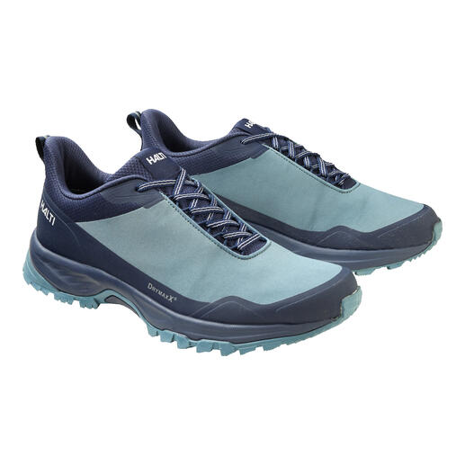 Une paire de chaussures softshell gris-bleu côte à côte