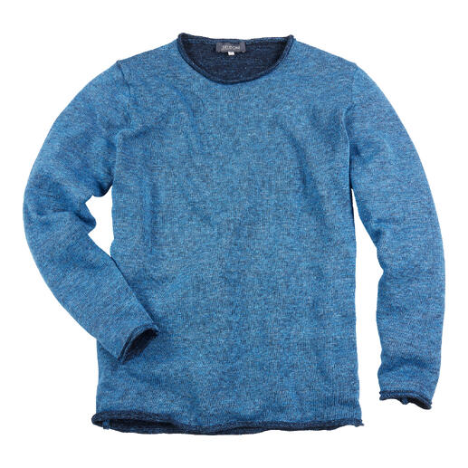 Pull doubleface Seldom en bleu avec tissu texturé.