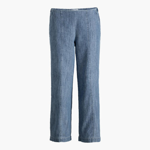 Pantalon en lyocell-lin léger, taille 36, vu de face.