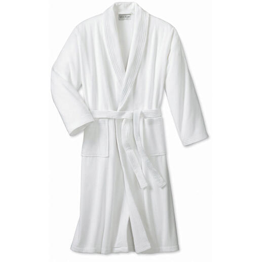 Peignoir unisexe blanc en taille XS
