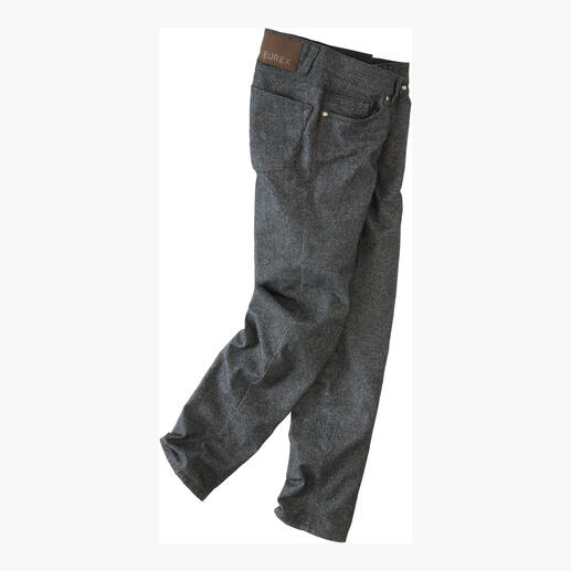 Jean en laine Eurex gris, taille 48, coupe décontractée.