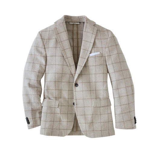 Veste à carreaux sur fond blanc