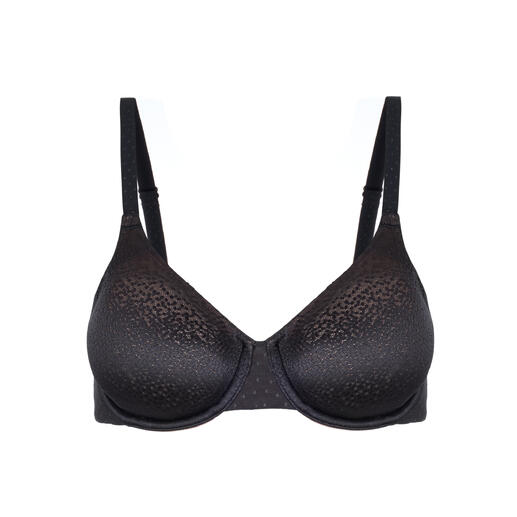 Soutien-gorge T-shirt noir avec bonnets rembourrés.