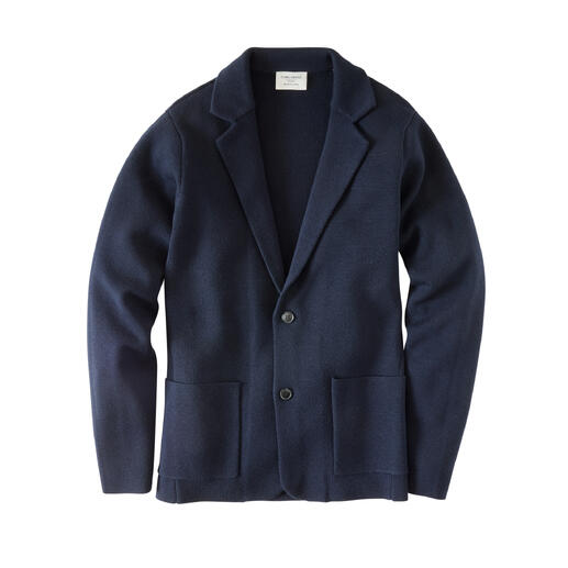 Veste Milano-Knit Carl Gross en marine, classique et confortable.
