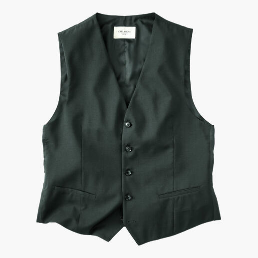 Gilet vert du costume modulable Super-110 avec des boutons.