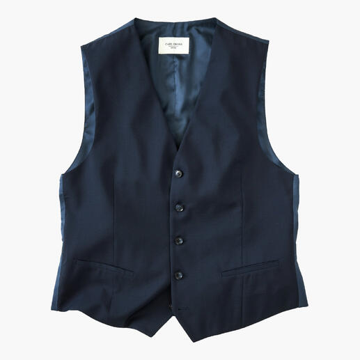 Gilet Carl Gross en navy avec boutons