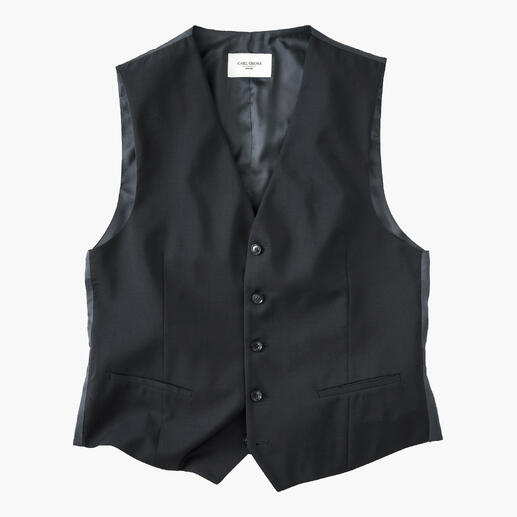 Gilet Carl Gross en noir avec boutons