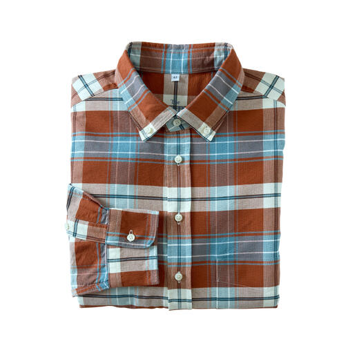 Chemise à carreaux pliée Royal Oxford en rouge et bleu, taille 41.