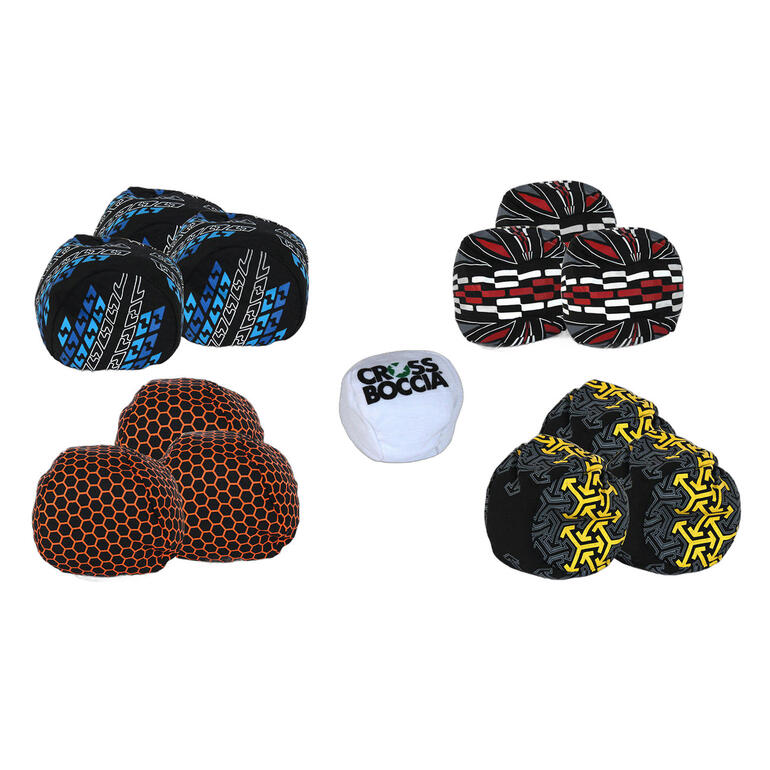 Pack familial de Crossboccia avec différentes boules colorées