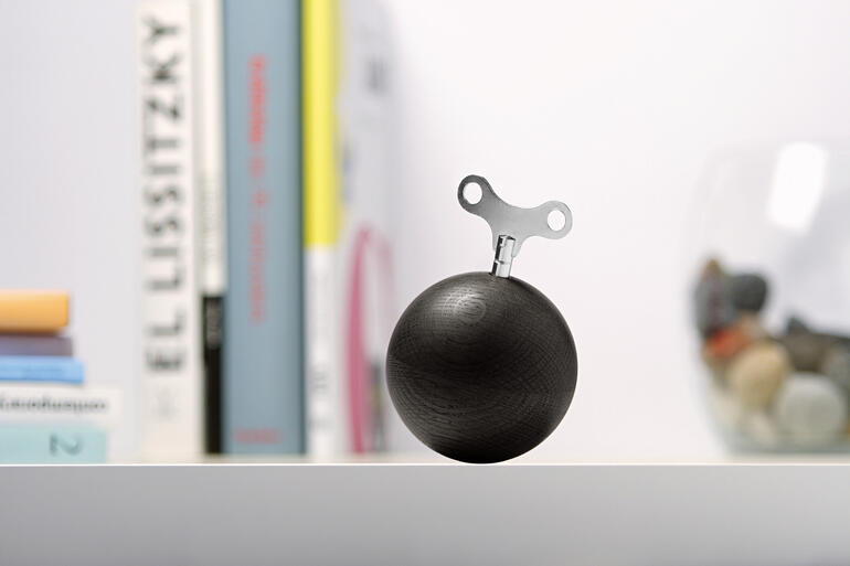 Boule de Mozart Boulette de Mozart noire avec un porte-clés