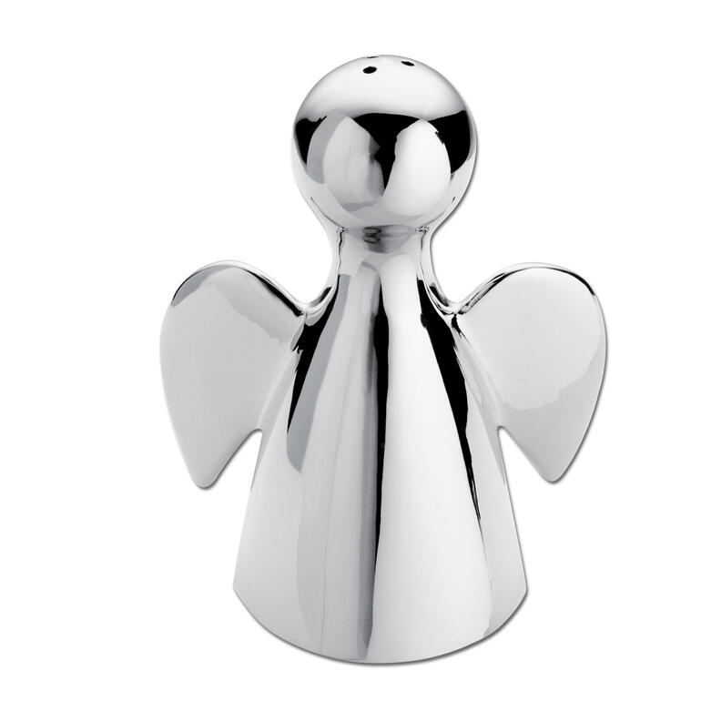 Salière « Angelo » Salière en forme d'ange en métal brillant.