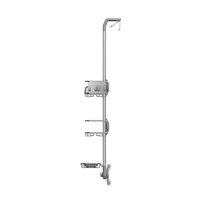 Etagère de douche variable Caddy de douche variable haut avec trois étagères.