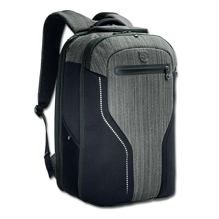 Sac à dos 3-en-1 Sac à dos 3-en-1 noir avec bretelles ergonomiques et multiples compartiments.