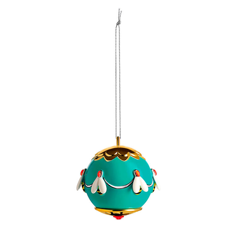 Boules décoratives colorées avec motifs d'abeilles.