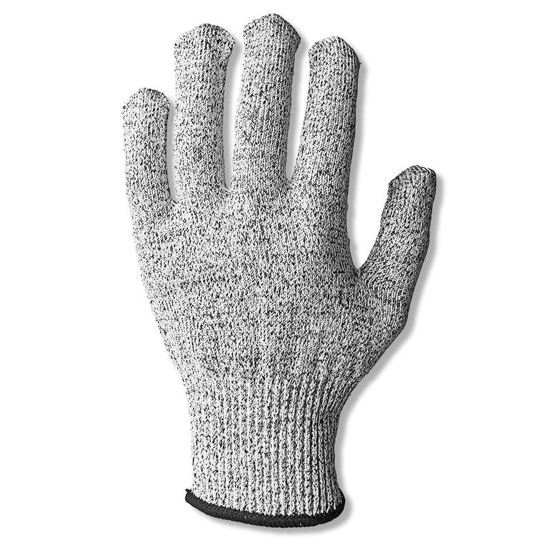 Gant de protection gris et blanc pour travailler en toute sécurité dans la cuisine.