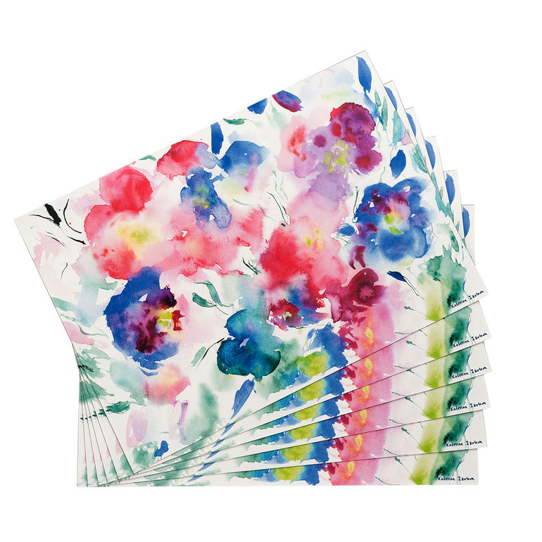 Sets de table Aquarelle, lot de 6 pièces Empilements de sets de table aquarelle dans des couleurs variées