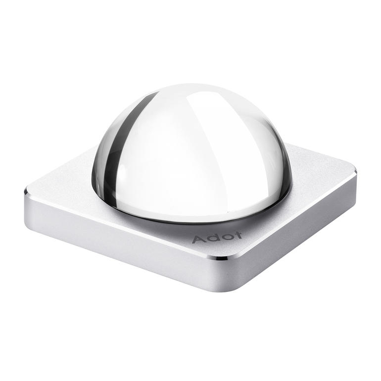 Coloris argent Lampe à effet 'Adot AM5' en argent coloré, sur la table