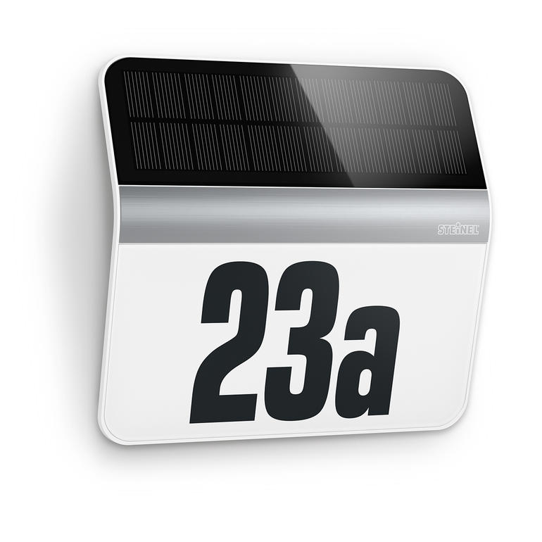 Lampe pour numéro de maison XSolar Lampe de numéro de maison solaire avec le numéro 23a.